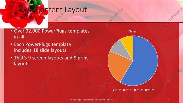 Two Content presentation slide layout