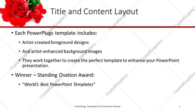 Title and Content presentation slide layout