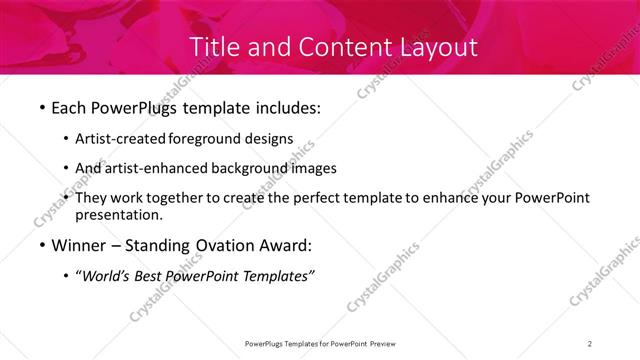 Title and Content presentation slide layout