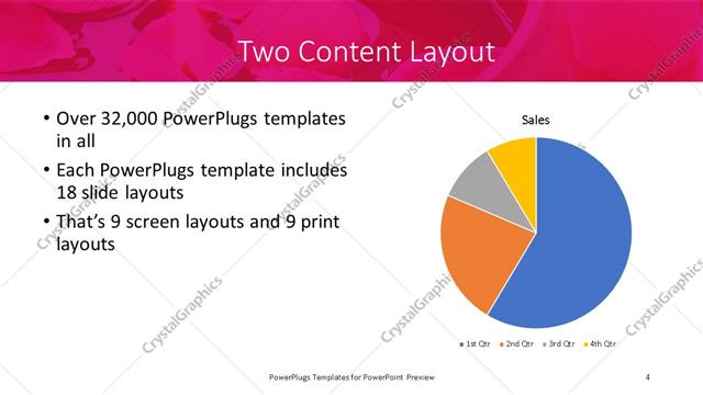 Two Content presentation slide layout