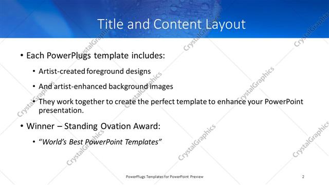Title and Content presentation slide layout