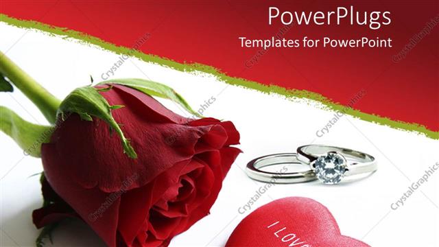  Presentation with love - A rose with ring as a metaphor of love