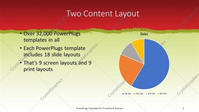 Two Content presentation slide layout