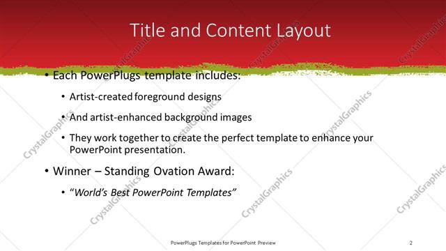 Title and Content presentation slide layout