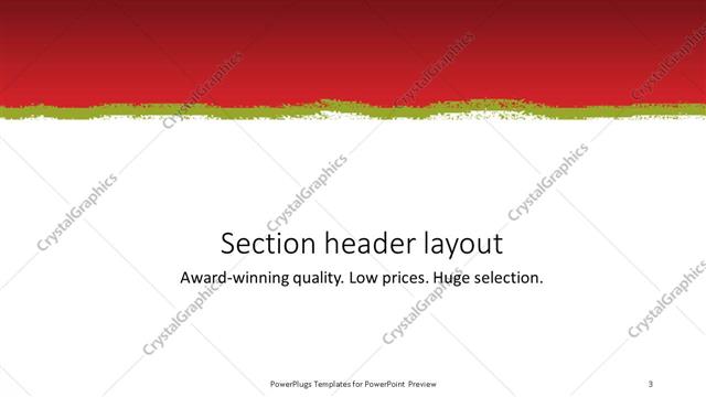 Section Header presentation slide layout