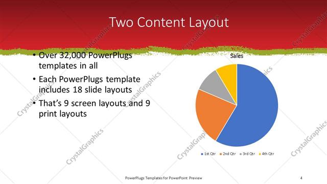 Two Content presentation slide layout