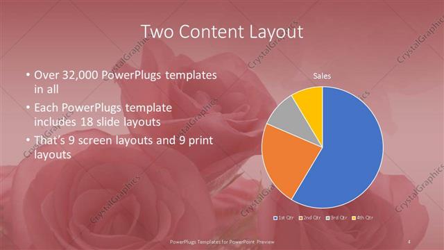 Two Content presentation slide layout