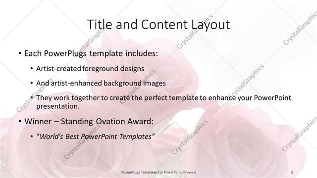 Title and Content presentation slide layout