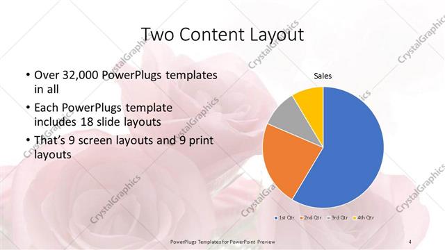 Two Content presentation slide layout