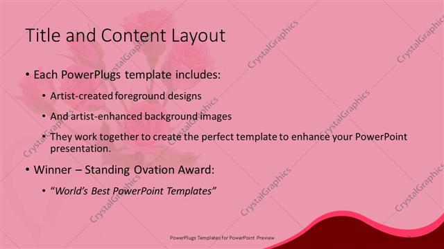 Title and Content presentation slide layout