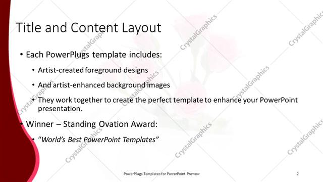 Title and Content presentation slide layout