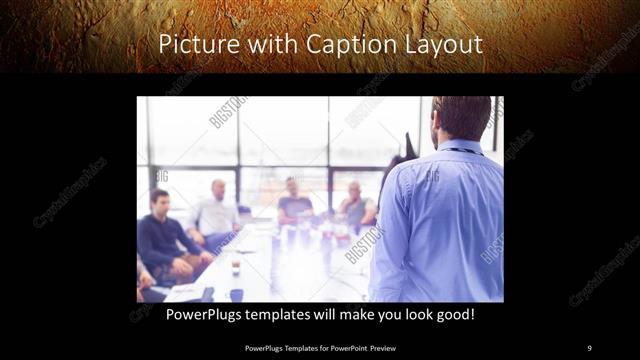 Picture with Caption presentation slide layout