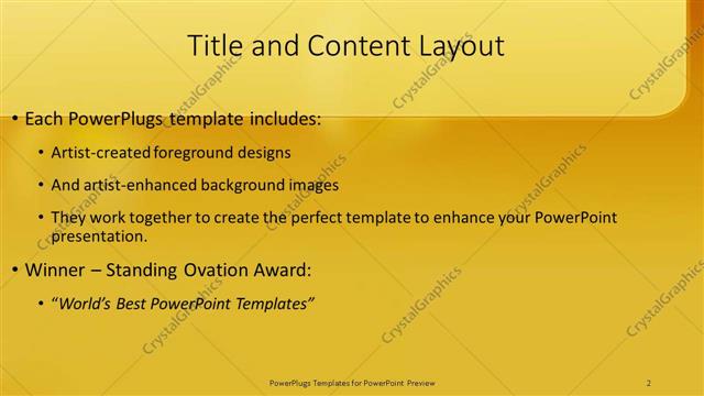Title and Content presentation slide layout