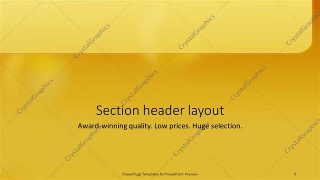 Section Header presentation slide layout