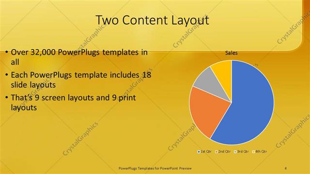 Two Content presentation slide layout