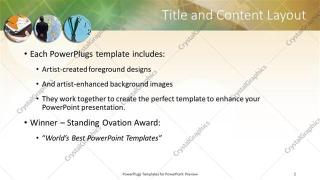 Title and Content presentation slide layout
