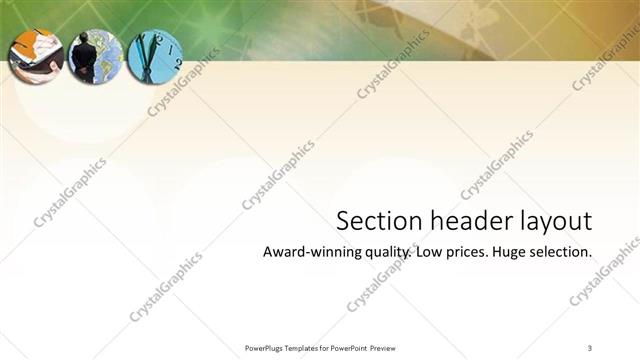Section Header presentation slide layout