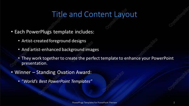 Title and Content presentation slide layout