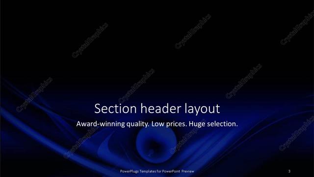 Section Header presentation slide layout
