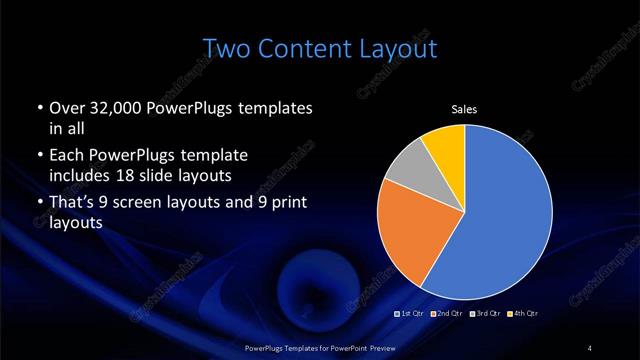Two Content presentation slide layout