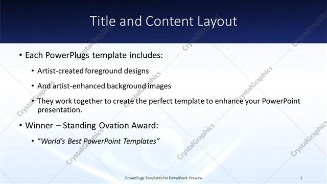 Title and Content presentation slide layout