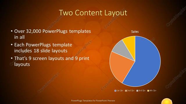 Two Content presentation slide layout