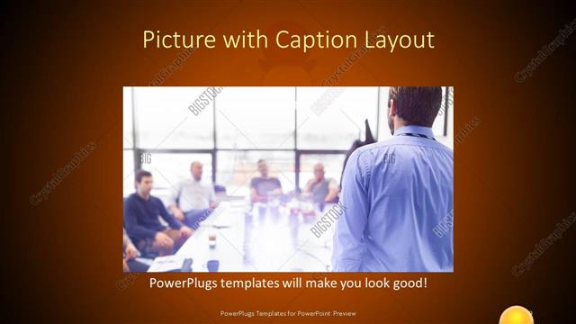 Picture with Caption presentation slide layout