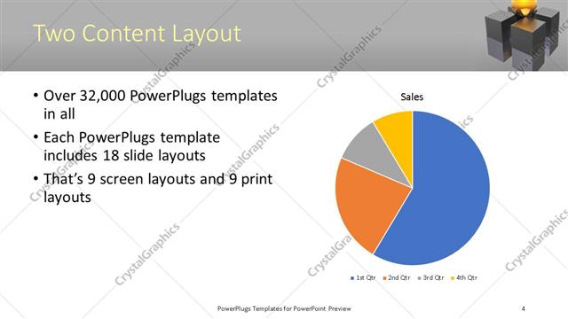 Two Content presentation slide layout