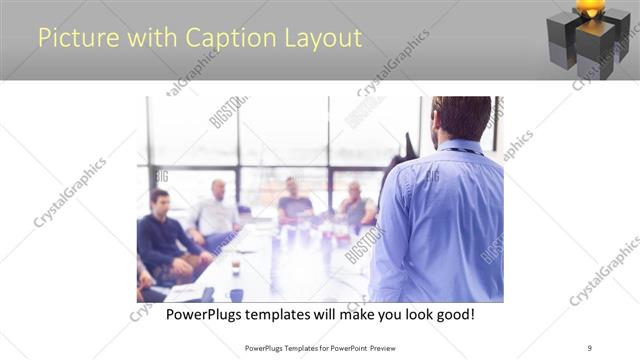 Picture with Caption presentation slide layout