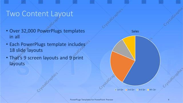 Two Content presentation slide layout