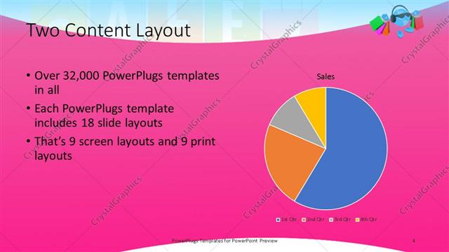Two Content presentation slide layout