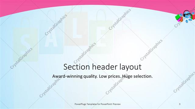 Section Header presentation slide layout