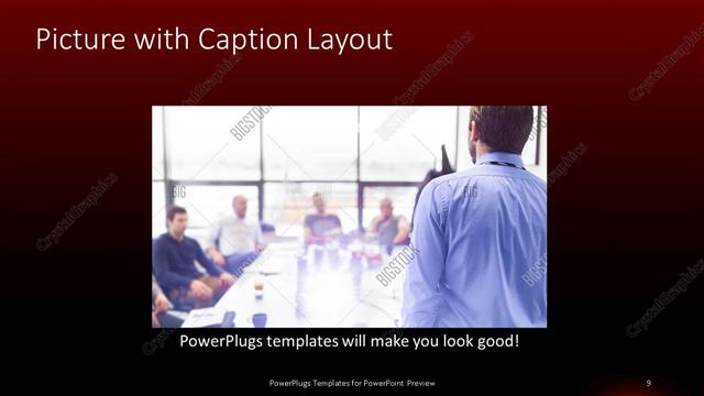 Picture with Caption presentation slide layout