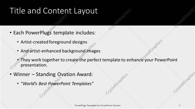 Title and Content presentation slide layout