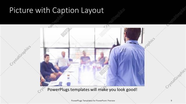 Picture with Caption presentation slide layout