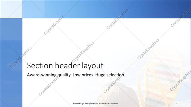 Section Header presentation slide layout