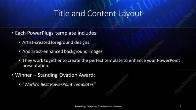 Title and Content presentation slide layout