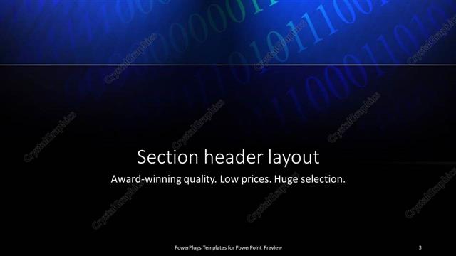 Section Header presentation slide layout