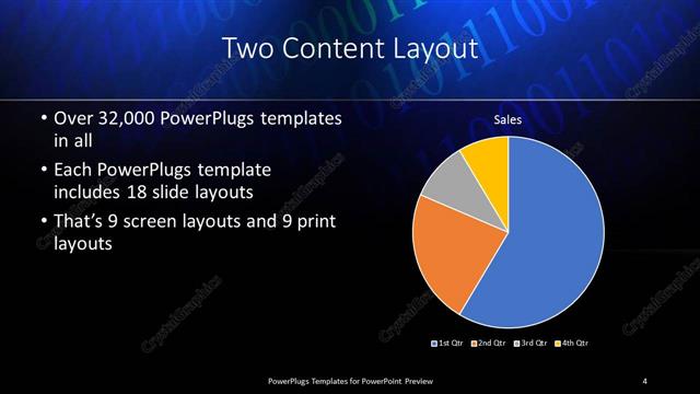 Two Content presentation slide layout