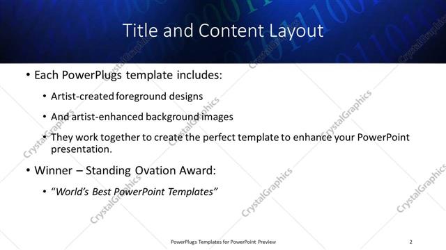 Title and Content presentation slide layout