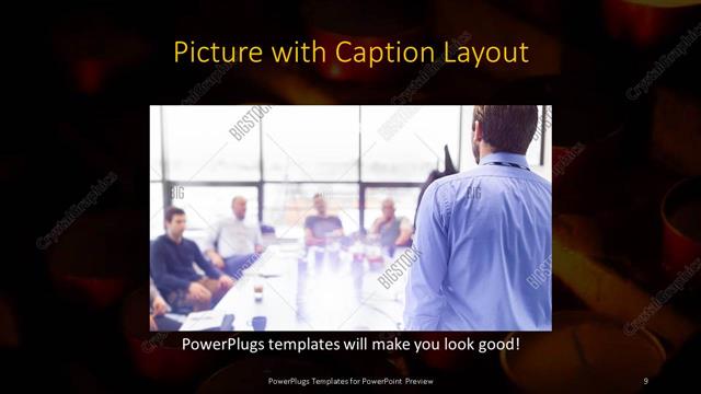 Picture with Caption presentation slide layout