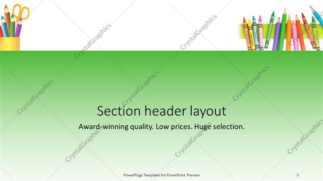 Section Header presentation slide layout