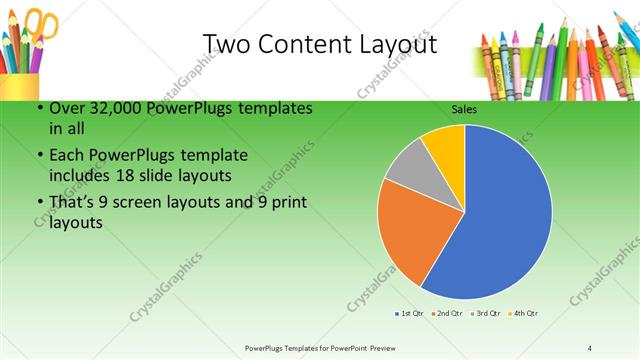 Two Content presentation slide layout