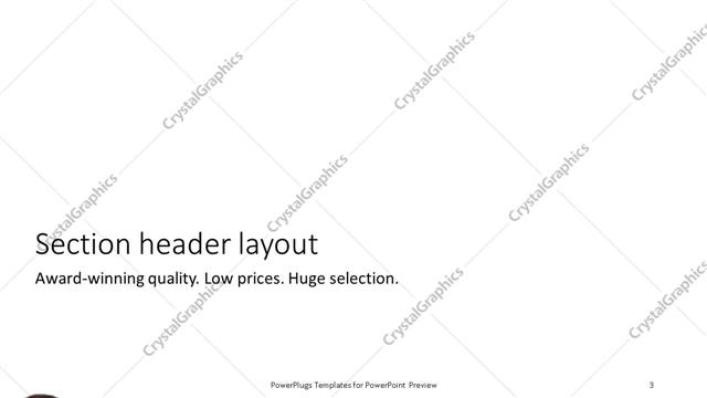 Section Header presentation slide layout