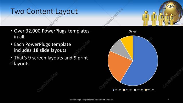 Two Content presentation slide layout