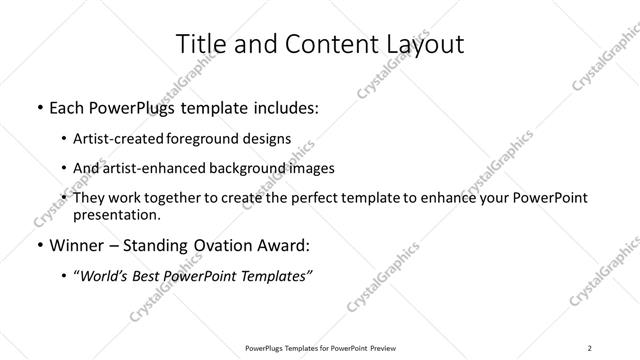 Title and Content presentation slide layout