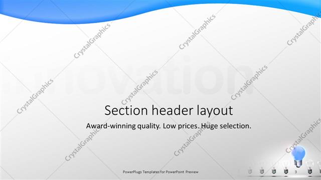 Section Header presentation slide layout