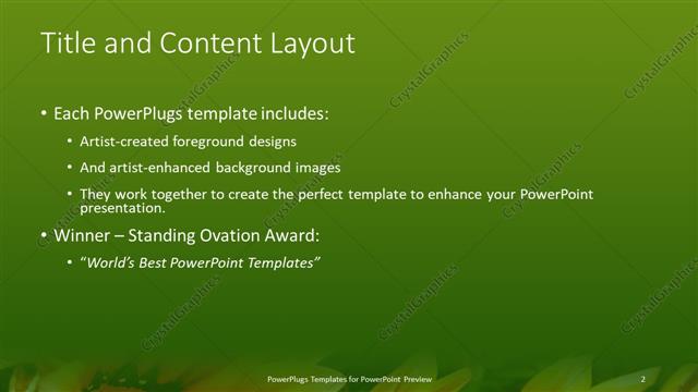 Title and Content presentation slide layout
