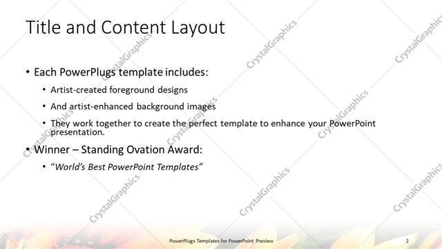 Title and Content presentation slide layout