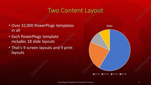 Two Content presentation slide layout